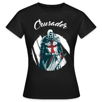 Crusader Tempel Templer Maurer Geschenk Weihnacht - Frauen T-Shirt - Schwarz - Vorne - AI Model Female 172 dark (172cm)