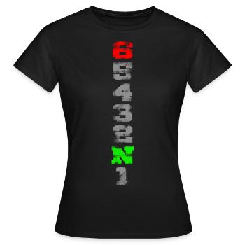 1N23456 used look - T-shirt Femme - noir - Devant - AI Model Female 172 dark (172cm)