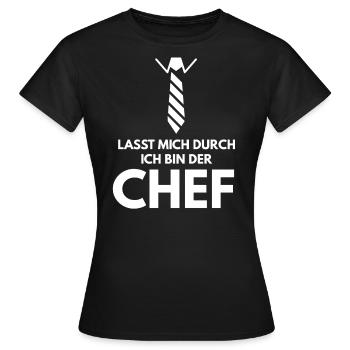 Lasst mich durch ich bin der Chef - Frauen T-Shirt - Schwarz - Vorne - AI Model Female 172 dark (172cm)
