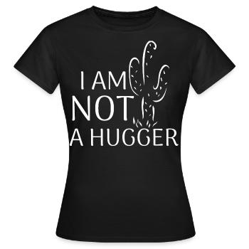 Je ne suis pas un Hugger - T-shirt Femme - noir - Devant - AI Model Female 172 dark (172cm)