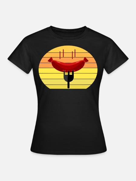 Deftiges Würstchen Sunset - Frauen T-Shirt - Schwarz