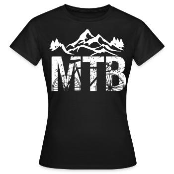 Conception VTT - T-shirt Femme - noir - Devant - AI Model Female 172 dark (172cm)