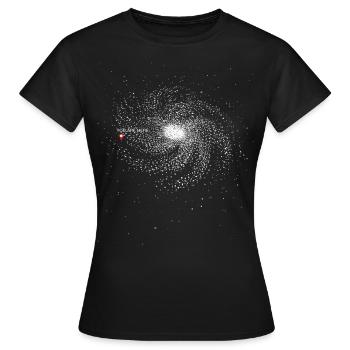 You are here Galaxie Spirale - Frauen T-Shirt - Schwarz - Vorne - AI Model Female 172 dark (172cm)