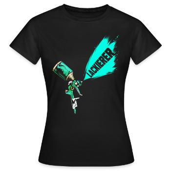 Pistolet de peinture de peinture - Cadeau de peinture de voiture - T-shirt Femme - noir - Devant - AI Model Female 172 dark (172cm)