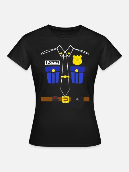 Costume de policiers cadeaux de la police vêtements - T-shirt Femme - noir