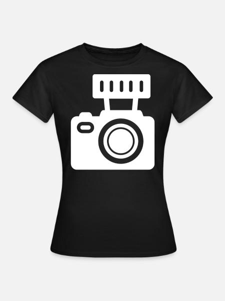 Fotoapparat - Frauen T-Shirt - Schwarz
