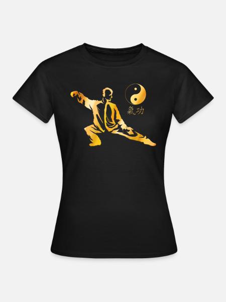 Tai Chi Meister Yin Yang Chakra Energie Zen - Frauen T-Shirt - Schwarz