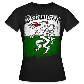 Steiermark - Frauen T-Shirt - Schwarz - Vorne - AI Model Female 172 dark (172cm)