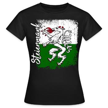 Steiermark - Frauen T-Shirt - Schwarz - Vorne - AI Model Female 172 dark (172cm)