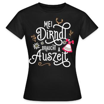 Dirndl Ersatz Witziges Trachtenshirt Damen Kinder - Frauen T-Shirt - Schwarz - Vorne - AI Model Female 172 dark (172cm)