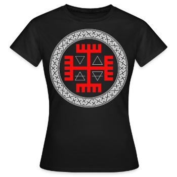 Symbole slave ancien de la conception de la protection - T-shirt Femme - noir - Devant - AI Model Female 172 dark (172cm)