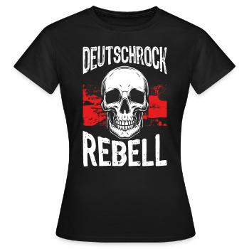 Deutschrock Rebell - Frauen T-Shirt - Schwarz - Vorne - AI Model Female 172 dark (172cm)