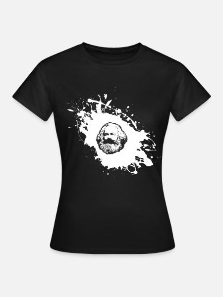 Karl Marx Splash Communisme Marxisme Philosophe - T-shirt Femme - noir