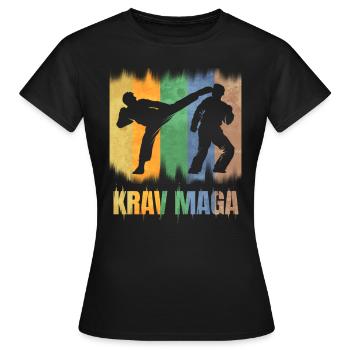 Krav Maga Israël Cadeau de combat militaire - T-shirt Femme - noir - Devant - AI Model Female 172 dark (172cm)
