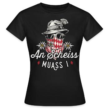 Trachtenshirt Herren Ersatz Tracht Lederhose - Frauen T-Shirt - Schwarz - Vorne - AI Model Female 172 dark (172cm)