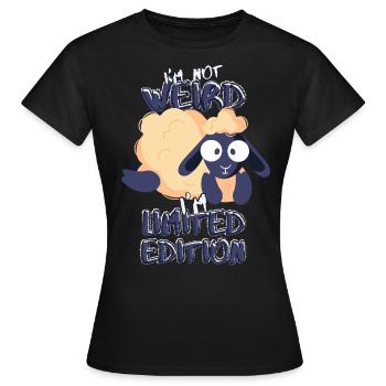 Cute Cartoon Sheep - Édition limitée - Dicton - T-shirt Femme - noir - Devant - AI Model Female 172 dark (172cm)