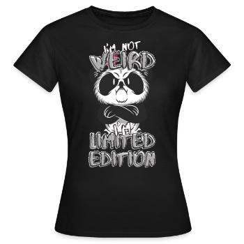 Annoyed Cartoon Panda - Édition Limitée - Dicton - T-shirt Femme - noir - Devant - AI Model Female 172 dark (172cm)