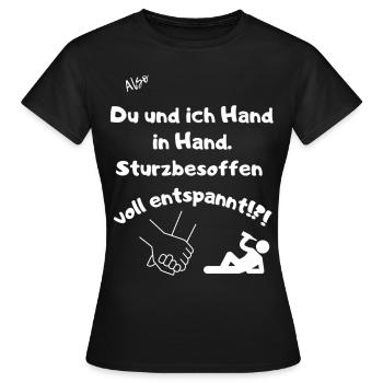 Hand in Hand - Frauen T-Shirt - Schwarz - Vorne - AI Model Female 172 dark (172cm)