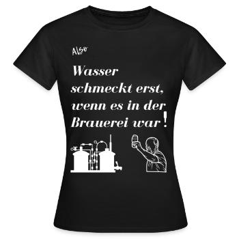 Brauerei - Frauen T-Shirt - Schwarz - Vorne - AI Model Female 172 dark (172cm)