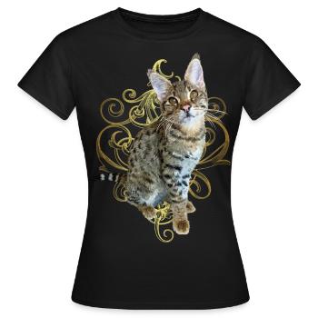 Tabby - Women's T-Shirt - black - Front - AI Model Female 172 dark (172cm)