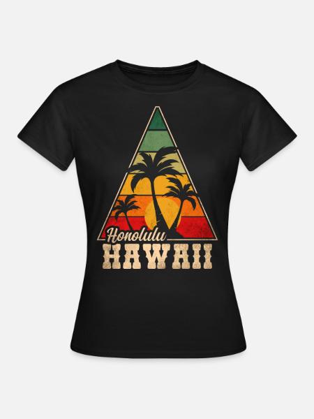 Hawaï Honolulu - T-shirt Femme - noir