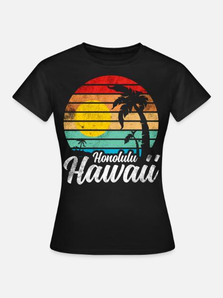 Honolulu Hawaii - Frauen T-Shirt - Schwarz