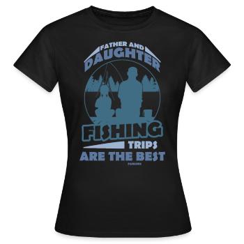Père et fille - T-shirt Femme - noir - Devant - AI Model Female 172 dark (172cm)