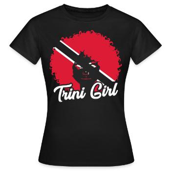 Trinité-et-Tobago Fille - T-shirt Femme - noir - Devant - AI Model Female 172 dark (172cm)