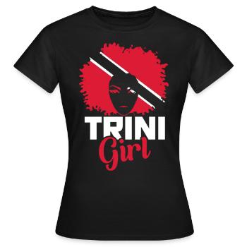Trinité-et-Tobago Fille - T-shirt Femme - noir - Devant - AI Model Female 172 dark (172cm)