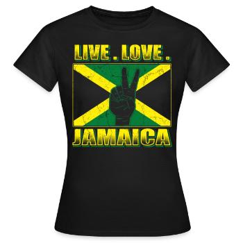 Jamaïque Amour Jamaïque - T-shirt Femme - noir - Devant - AI Model Female 172 dark (172cm)