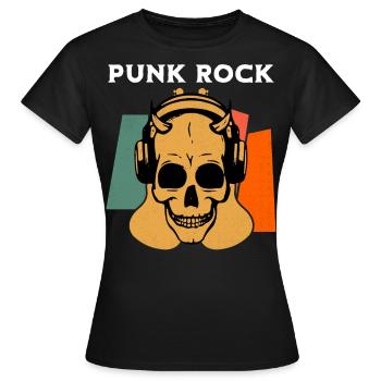 Punk Rock Punks Punk - Women's T-Shirt - black - Front - AI Model Female 172 dark (172cm)