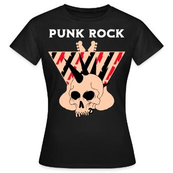 Punk Rock Punks Punk - Women's T-Shirt - black - Front - AI Model Female 172 dark (172cm)