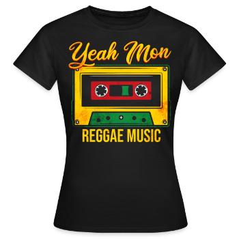 Reggae Music Jamaica - Women's T-Shirt - black - Front - AI Model Female 172 dark (172cm)