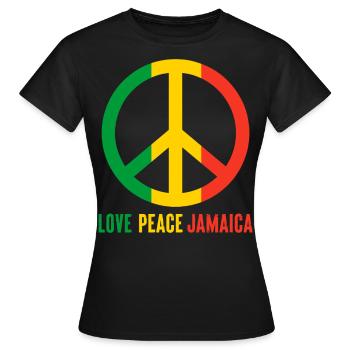 Jamaica Jamaica Love - Women's T-Shirt - black - Front - AI Model Female 172 dark (172cm)
