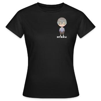 Otaku Anime Garçon - T-shirt Femme - noir - Devant - AI Model Female 172 dark (172cm)