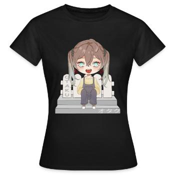 Otaku Anime Fille - T-shirt Femme - noir - Devant - AI Model Female 172 dark (172cm)