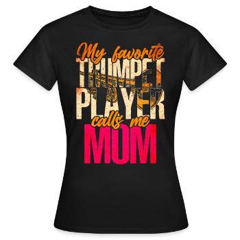 Trompettes Mère Trompette - T-shirt Femme - noir - Devant - AI Model Female 172 dark (172cm)