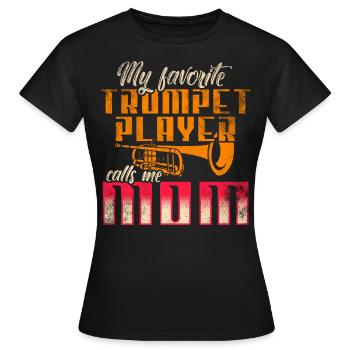 Trompettes Mère Trompette - T-shirt Femme - noir - Devant - AI Model Female 172 dark (172cm)