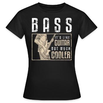 Basse Basse Bassiste - T-shirt Femme - noir - Devant - AI Model Female 172 dark (172cm)