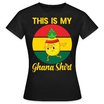 Ghana Holidays Afrique - T-shirt Femme - noir - Devant - AI Model Female 172 dark (172cm)