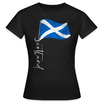 Schottland Flagge Schottisch - Frauen T-Shirt - Schwarz - Vorne - AI Model Female 172 dark (172cm)