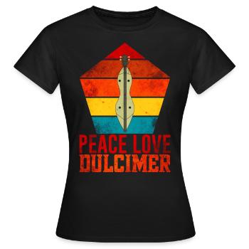 Dulcimer Instrument - Women's T-Shirt - black - Front - AI Model Female 172 dark (172cm)