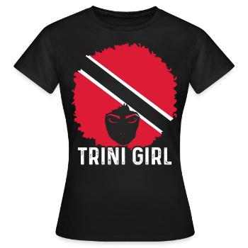 Fille de Trinité-et-Tobago - T-shirt Femme - noir - Devant - AI Model Female 172 dark (172cm)
