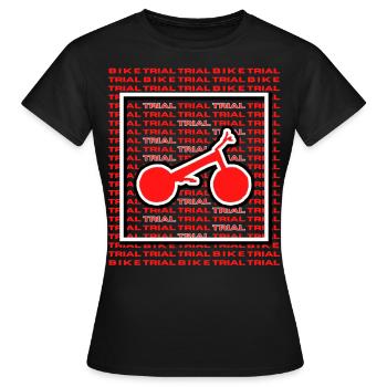 bike TRIAL Streetstyle - Trialbike Sport Bike - T-shirt Femme - noir - Devant - AI Model Female 172 dark (172cm)