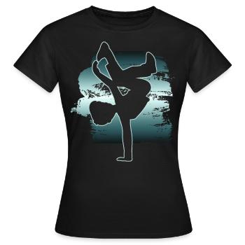 Breakdancer Breakdancing Tänzer - Frauen T-Shirt - Schwarz - Vorne - AI Model Female 172 dark (172cm)