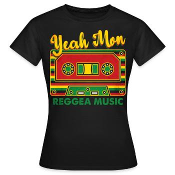 Reggae Music Jamaica - Women's T-Shirt - black - Front - AI Model Female 172 dark (172cm)