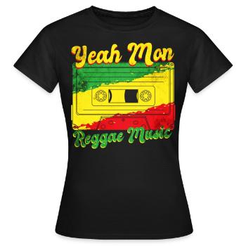 Reggae Music Jamaica - Women's T-Shirt - black - Front - AI Model Female 172 dark (172cm)