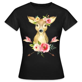 Ersatz Dirndl T-Shirt Trachtenshirt Damen Trachten - Frauen T-Shirt - Schwarz - Vorne - AI Model Female 172 dark (172cm)