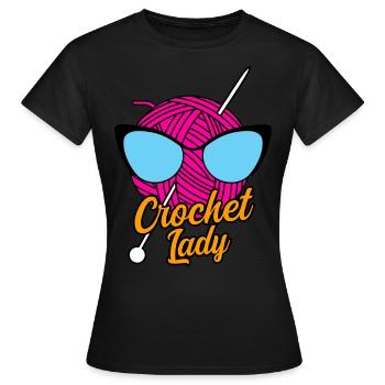 Knit crochet tailor - Women's T-Shirt - black - Front - AI Model Female 172 dark (172cm)