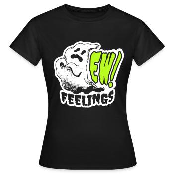Valentinstag - Ew Feelings - Anti Valentine - Frauen T-Shirt - Schwarz - Vorne - AI Model Female 172 dark (172cm)